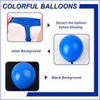 140pcs Dark Blue Round Balloons Different Sizes 18 12 10 5 Inch Latex Balloons for Arch Decoration Party Balloon Kit for Graduation Birthday Party Wedding Balloon Baby Shower Decoration