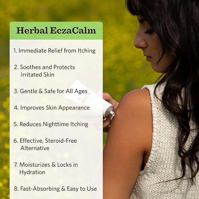 Moon Valley Organics Eczacalm, Eczema and Psoriasis Cream, Herbal Skincare Ointment for Dry and Itchy Skin, Lotion with Colloidal Oats, Beeswax, and Aloe Vera, 1.7 oz