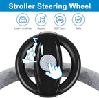 Accmor Stroller Steering Wheel Toy, Pretend Driving Simulated Steering Wheel for Baby Stroller Shopping Carts, Universal Detachable Funny Stroller Shopping Carts Toy Attachment Accessories