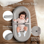 Wipe-Clean Changing Pad, Waterproof & Wipeable, Soft & Non-Slip Diaper Adjustable Safety Belt, Changing Pad for Dresser, Changing Table