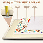 SUNYRISY Baby Play Mat for Floor 70 x 80in, 1.4in Thick Memory Foam Padded Play Mats Baby Rug, Soft Velvet Infants Toddler Kids Crawling Mat for Nursery, Non-Slip Bottom, Beige