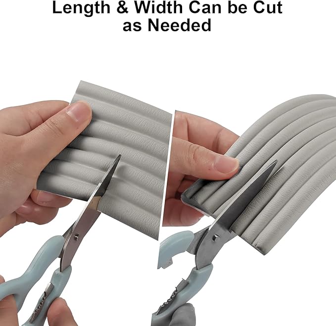 Baby Proofing Edge Protector 6.6 feet with 3M Strong Adhesive Pre-Taped, Baby Proof Padding Extra Wide Edge Safety Guards for Sharp Edges, Table, Desk- Grey