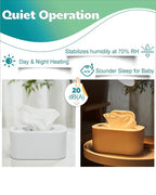 Baby Wipe Warmer, Portable USB Powered Baby Wet Wipes Dispenser Holder with Temperature Control, Paper Towel Heater for Home, Car, Travel (White)