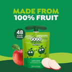 GoGo squeeZ Applesauce and Fruit Puree, Apple Apple, 3.2 oz (Pack of 48), Unsweetened Fruit Snacks for Kids, Gluten Free, Nut Free and Dairy Free, BPA Free Pouches (Packaging May Vary)