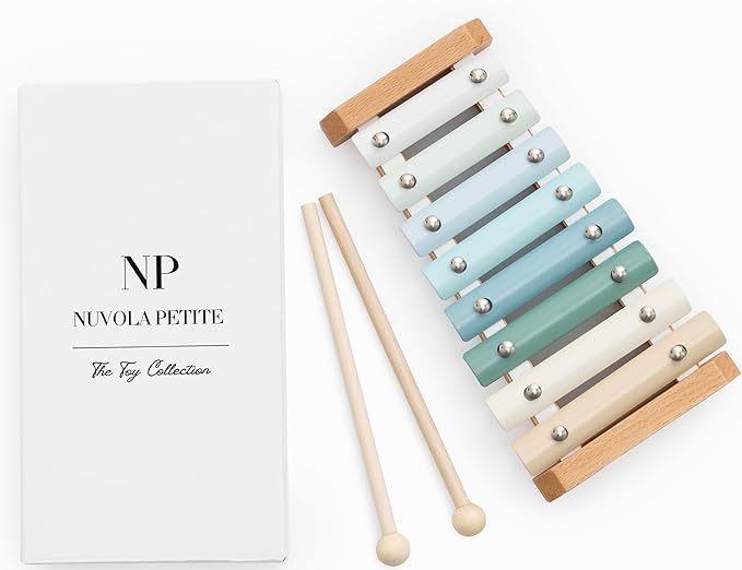 Xylophone-Neutral Colors Toddler Toys-Aesthetic Kids Musical Instrument-Montessori Toys-Modern Boho Xylophone for Kids Playroom-Gender Neutral Baby Gifts-Wood Xylophone-Baby Xylophone Toy-Wooden Toy