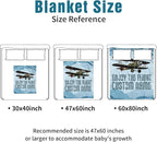 Personalized Baby Crib Bedding Set, Custom Name Blue Glider Theme Nursery Bedding Set 3 Pcs, Baby Blanket Fitted Crib Sheet Changing Pad Cover, Personalized Nursery Decor Gift for Newborns Boys