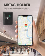 ALLIVE Passport Holder for Travel, Genuine Leather Passport Holder with Airtag Women Men,Travel Must Haves Airport Essentials, Passport Cover Travel Gifts Black