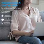 LAMSUET Electric Hands-Free Breast Pump, Strong Suction Wearable Breast Pump with 4 Modes & 12 Levels (White, 1 Pack)