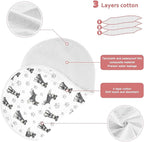 2 Pack Muslin Burp Cloths Miniature Dogs White Cotton Baby Burp Cloths Absorbent Soft Burping Cloth Washcloths for Baby Boys Girls 22x11 Inch