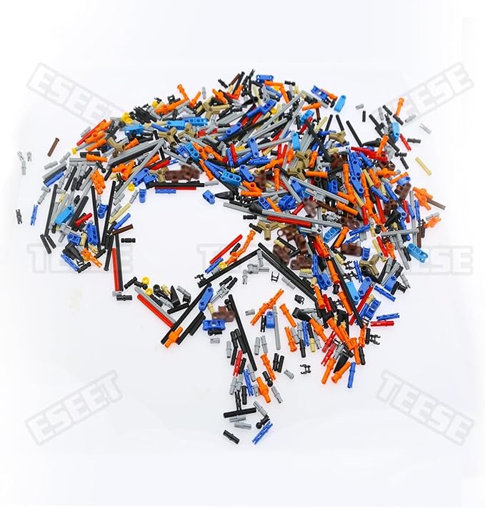 884pcs Axle-Pin-Chainlink-Connectors-Bricks-Set, Compatible with Technic-Parts, for STEM-MOC-EV3-Project-Bulk-Blocks(Random Color)