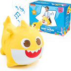 JITTERYGIT Baby Shark Official Bouncy Hopper Plush Musical Singing Toy - Inflatable Animal Ride On for Indoor & Outdoor - Birthday Gift for Kids & Toddlers (Boys & Girls) Ages 18+ Months (Yellow)