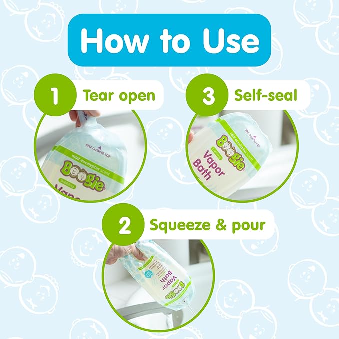 Boogie Kids Botanical Bubble Bath, Soothing Vapor, Made with Plant Extracts, Natural Essential Oils, Mint Eucalyptus, 16 oz (Pack of 1)