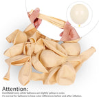 RUBFAC 129pcs Ivory white Balloons Different Sizes 18 12 10 5 Inch Latex Balloon Garland Arch for Party Decoration Birthday Gender Reveal Wedding Anniversary Baby Shower Party Supplies