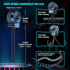 2 Pack Multifunctional Portable Stroller Fan 4 Speed 6600rpm High Speed Usb Rechargeable Personal Mini Handheld Fan Extended Tripod For Desktop Winding Kids Bed Treadmill Bike Golf Cart Outdoor Travel