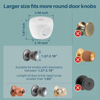 Inaya Baby Proofing Door Knob Cover (4 Pack) - Prevent Children from Opening Doors, Fit Most Round Knobs - Door Knob Safety Cover for Kids, Child Proof Door Lock, Child Proof Door Locks - White