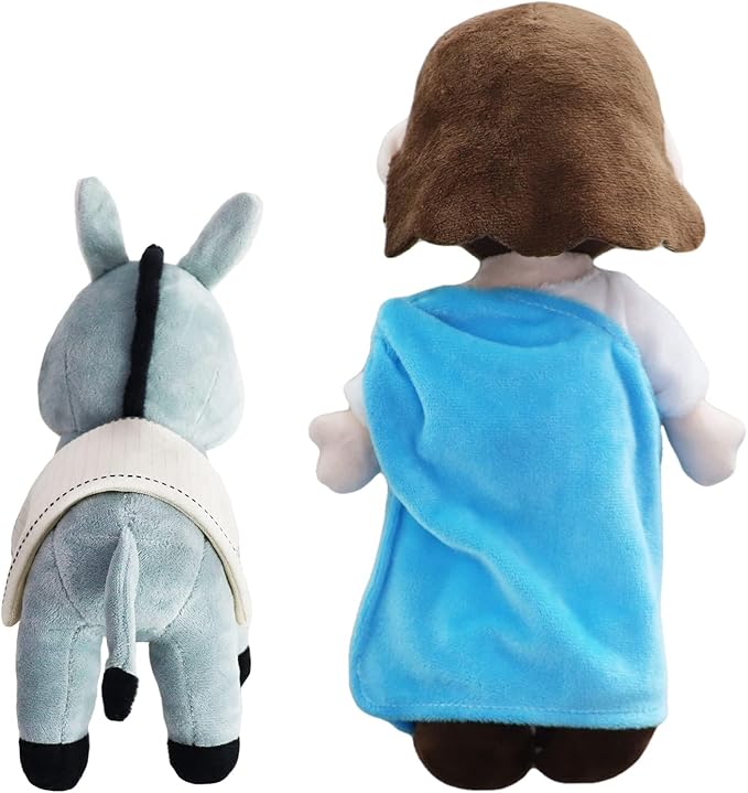 Jesus Plush Doll Guardian Mary Stuffed Baptism plushie Savior Toy for Church Sunday School Religious Easter