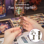 CUTEBEE Book Nook Kit - DIY Miniature House Dollhouse Kit for Adults and Teens, Booknook Tiny House Bookshelf Decor 3D Wooden Puzzle, Gifts for Family, Friends (The Grace of The Forest)