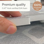 Lillefolk Baby Play Mat for Floor – 4x6ft Gray | Soft Non Toxic Premium EVA Foam Tiles for Tummy Time, Crawling & Playroom – Waterproof Interlocking Floor Mat for Babies & Toddlers (6 Tiles)