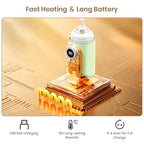 Portable Bottle Warmer for Travel, Precise Temperature Milk Warmer, 10000mAh Long Battery Life USB-C Fast Charging for Breast Milk/Formula Milk Warming, Fit Car, Airplane & On The Go Bottle Warmer