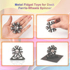 Desk-Fidget-Toys for Ferris-Wheels-Spinner: Metal Kinetic-Spinner 4mins, Cool-Gadgets for Kid Children Teen Adult EDC-Toy, ADHD Tools Cool-Stuff Stress Relief Gift for Office Home School Christmas