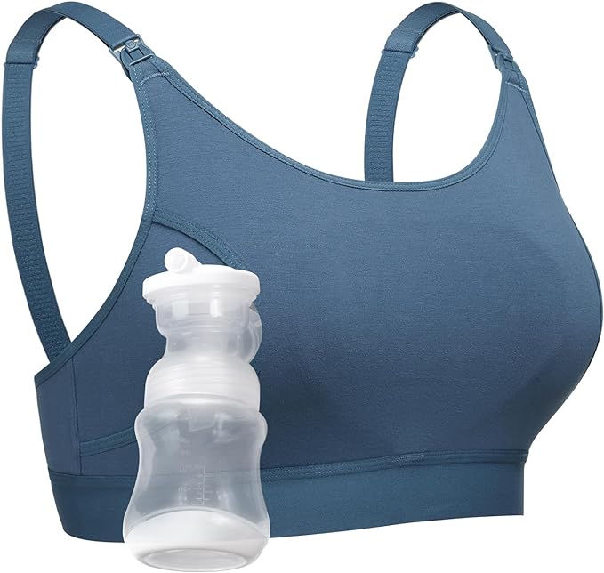 Momcozy Hands Free Pumping Bra, Adjustable Breast-Pumps Holding and Nursing Bra, Pumping & Nursing Bra in One