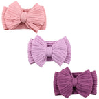 Baby Nylon Headbands Soft Hair Bow Elastics Hairbands Accessories for Baby Girls Newborn Infant Toddler Kids (Purple)