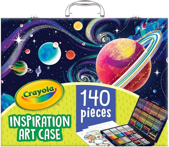 Crayola Inspiration Art Case Coloring Set, 140pc Space Theme – Art Kit for Kids, Crayons, Markers, Pencils, Gift for Boys & Girls, Ages 5, 6, 7, 8 [Amazon Exclusive]