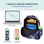 Wildkin ECO rPET 17-inch Large Backpack – Sustainable, Padded, Adjustable – Wildflower Bloom