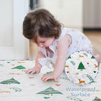 Baby Play Mat 50" X 50" Playpen Mat Thicken One-Piece Baby Crawling Mat Non-Slip Cushioned Baby Floor Play Mat Activity Playmats for Babies and Toddlers Infants Play & Tummy Time (50x50, Tree)