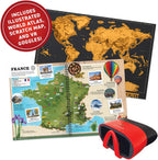 Virtual Reality World Atlas Gift Box - Illustrated Interactive VR Atlas and STEM Learning Activity Set - for Ages 8 and Up