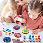 EzaroNexis Mini Acrylic Paint Set for Kids, 25 Pack 12 Colors Washable Kids Paint kit, Perfect for Home Birthday Classroom Party Favors,Painting Canvas,Paper,Wood,Rock & Fabric (350)