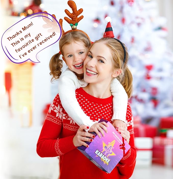 YLL Mini Karaoke Machine with 2 Wireless Microphones, TOP Kids Gifts for Girls Ages 3, 4, 5, 6, 7, 8, 9,10,11,12 +Year Old, 4-12 Years Old Birthday Toy Gift for Girls Boys Party (Purple)