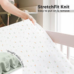 KeaBabies 2-Pack Baby Crib Sheets for Boys, Girls - 52x28 Viscose Derived from Bamboo Toddler Bed Sheets Neutral, Fitted Crib Mattress Cover for Standard Baby Bedding, Soft & Cozy (Wildflowers)