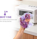 Breast Ice Packs, Hot & Cold Gel Therapy Pads for Breastfeeding, Postpartum Nursing, Engorgement, Mastitis, Pain Relief Breast Packs with Soft Covers, 2 Pack(Purple)