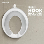 Jool Baby Potty Training Seat for Boys and Girls With Handles, Fits Round & Oval Toilets, Non-Slip with Splash Guard, Includes Free Storage Hook (Gray)