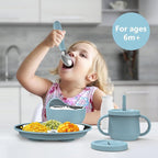 13 Pack Silicone Baby Feeding Set, BPA-Free Toddler Feeding Supplies, Include Suction Plates, Baby Bowls, Silicone Fork & Spoon, and More, First Stage Baby Dish Set - 6+ Months