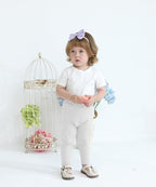 Baby and Toddler Girl's 5 Pack Cotton Ribbed Pull On Pants Leggings 0-4 Years