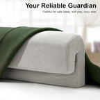 Bed Rail Bumpers Protector, Hospital Bed Rails Padding, Loft Beds and Bunk Beds Bumpers Protector, Premium Soft Memory Foam - Anti-Bump | Fall Prevention, Size 35.4 x 5.5 x 11.8 Inches, Gray