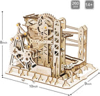 ROKR 3D Wooden Puzzles for Adults-Marble Run Model Building Kit-Wood Model Kit (LG503★Lift Coaster)