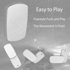 Fidget Slider EDC Gadgets Toy Oval Metal Magnetic Haptic Fidget Toys for Adults Anxiety/ADHD/Stress Relief, Gift for Boyfriend, Husband and Father (Silver)