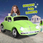 12V Kids Electric Car, Power Wheels with Remote Control, Ride on Car Toys with LED Light, 3 Speeds, Music, Green