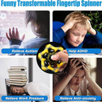 Transformable Fidget Spinners 4 Pcs for Kids Adults, Stress Relief Fidget Sensory Toys for Boys and Girls, DIY Fidget Spinners for ADHD Autism Birthday Party Favors, Gifts, Classroom Supplies Prizes