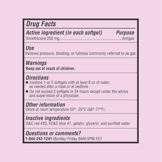 Curist Gas Relief Simethicone 250 mg Softgels (300 Count) - Digestive Relief, Bloating Relief & Anti Flatulence Gas Pills for Adults aids Gas and Bloating Relief (300 Soft gels)