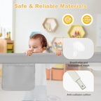BABY JOY Bed Rail for Toddlers, 47''Long, Height Adjustable & Foldable Baby Bed Rail Guard w/Storage Pocket & Double Safety Child Lock for Kids Twin Double Full Size Queen King Mattress (Grey)