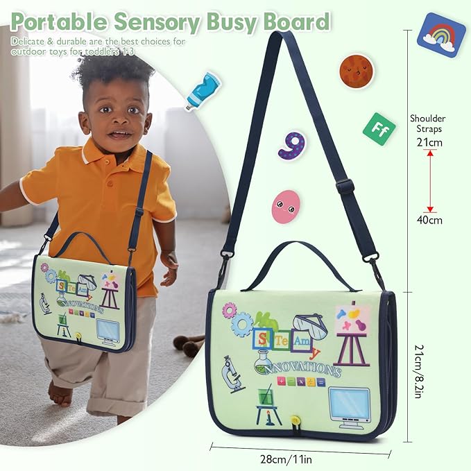 STEAM Learning Busy Board, Educational Activity Center for Kids