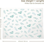 Baby Blankets for Boys Girls, Soft Nursery Minky Blankets with Muslin and Dotted Fleece Back 30x40 inches, Receiving Bed Quilt for Newborn, Infants, Toddlers (Leaf)