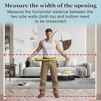 WAOWAO Triple Lock Baby Gate Extra Wide 62.59-67.32" Pressure Mounted Walk Through Swing Auto Close Safety Black Metal Dog Pet Puppy Cat for Stairs,Doorways,Kitchen