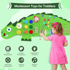 Activity Wall Panels for Kids: Dinosaur Sensory Wall Board for 3+ Years with 10 Activities - Wooden Decor for Toddler Playrooms Bedrooms Daycares