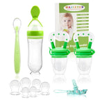 WAJIAYON Baby Fruit Feeder Pacifier | Infant Food Feeder Pacifier & Food Dispensing Spoon | Fresh Fruit Teethers for Babies | Silicone Feeder Baby,Mesh teethers for Babies Gifts for Boys and Girls