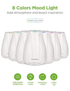 InnoGear Essential Oil Diffuser with Oils, 100ml Aromatherapy Diffuser with 6 Essential Oils Set, Aroma Cool Mist Humidifier Gift Set, Grey Wood Grain